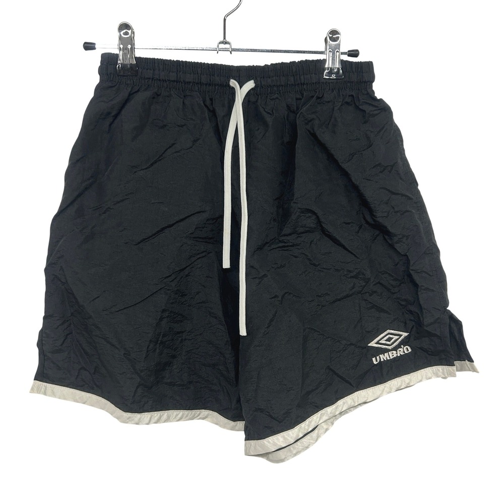 VTG Umbro Nylon Soccer Shorts Small Black Blokecore Gorpcore Retro Sporty 90s